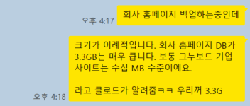 백업하다가 알게 된 건 안 비밀…